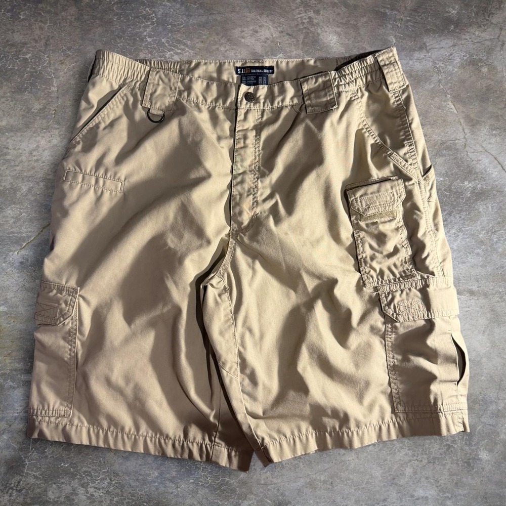 5.11 Tactical Series Khaki Cargo Shorts Ripstop Utility Hiking Mens 36